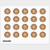 Foodie met gebarsten chocolade Chip Cookie Bakery Ronde Sticker (Vel)
