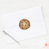 Foodie met gebarsten chocolade Chip Cookie Bakery Ronde Sticker (Envelop)