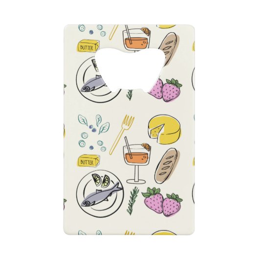 foodie minimalist creditkaart flessenopener (Voorkant)