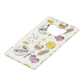 foodie minimalist creditkaart flessenopener (Voorkant Gekanteld)