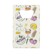 foodie minimalist creditkaart flessenopener (Achterkant)
