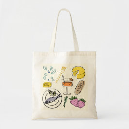 foodie minimalist tote bag