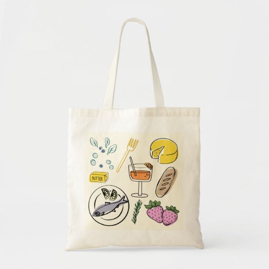 foodie minimalist tote bag (Voorkant)