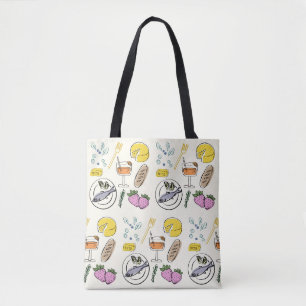 foodie minimalist tote bag