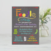 Foodie party Chalkboard-uitnodigingen Kaart (Staand voorkant)