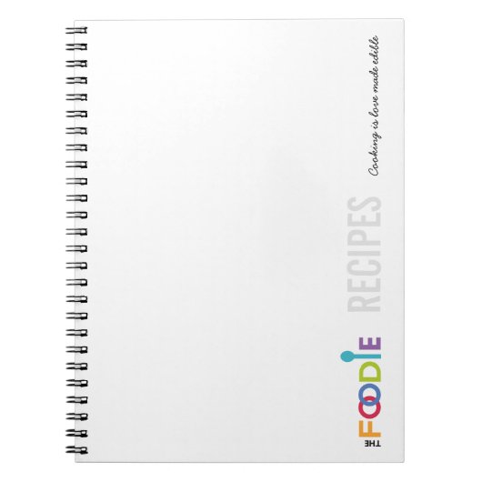 Foodie RECIPES-laptop Notitieboek (Voorkant)