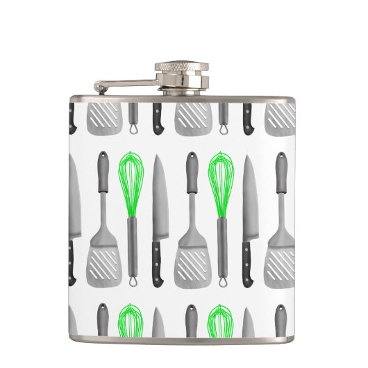 Foodie tools Patroon Spatel Knife Whisk Heupfles (Voorkant)