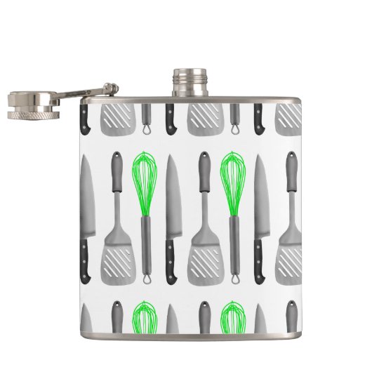 Foodie tools Patroon Spatel Knife Whisk Heupfles (Geopend)