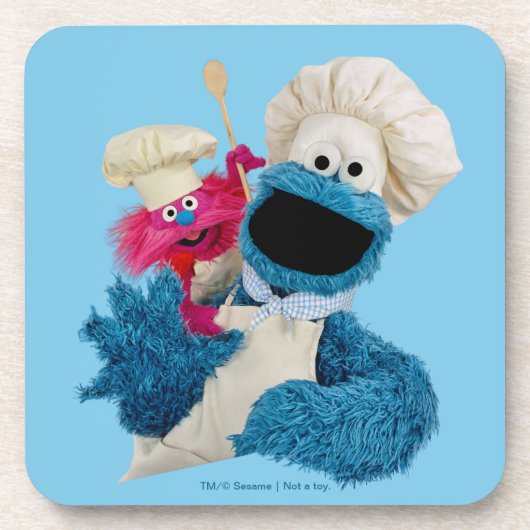 Foodie Truck Friends van Cookie Monster Bier Onderzetter (Voorkant)