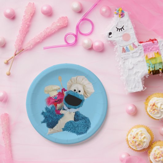 Foodie Truck Friends van Cookie Monster Papieren Bordje (Feest)
