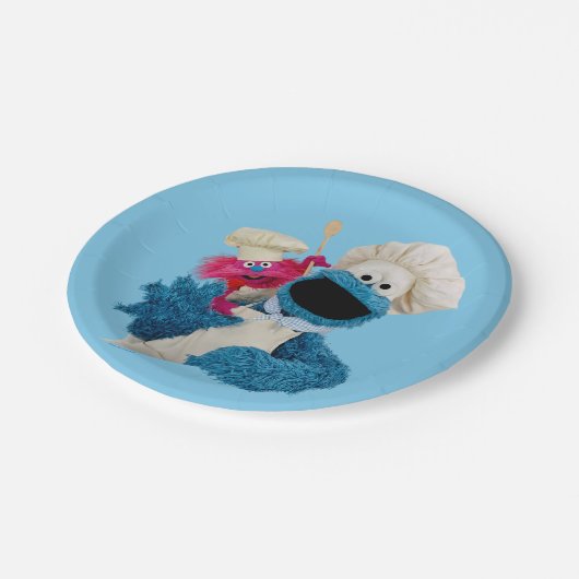 Foodie Truck Friends van Cookie Monster Papieren Bordje (Gekanteld)