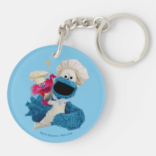 Foodie Truck Friends van Cookie Monster Sleutelhanger (Achterkant)