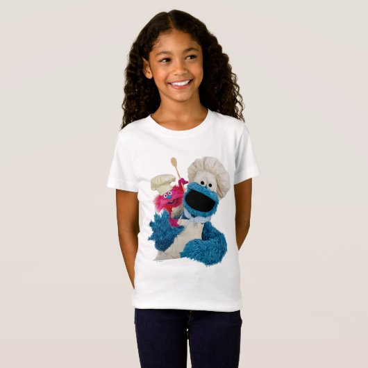 Foodie Truck Friends van Cookie Monster T-shirt (Voorkant volledig)