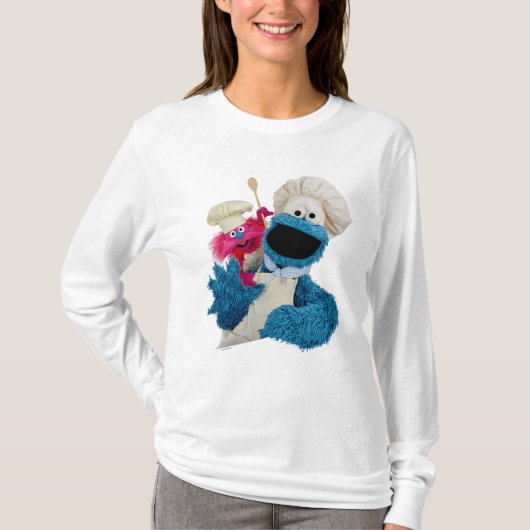 Foodie Truck Friends van Cookie Monster T-shirt (Voorkant)