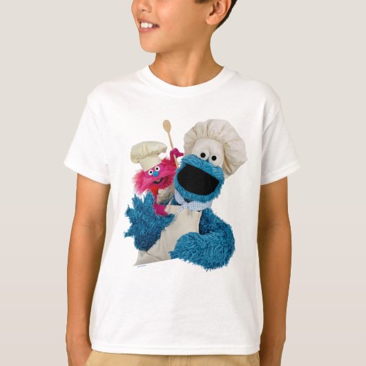 Foodie Truck Friends van Cookie Monster T-shirt (Voorkant)