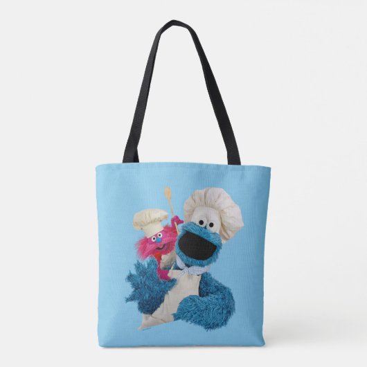 Foodie Truck Friends van Cookie Monster Tote Bag (Achterkant)