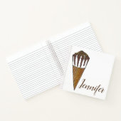 Foodie Vanilla Ice Cream Nutty Nuts Buddy Cone Notitieboek (Binnen)