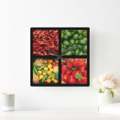 Foodie Wall 3 Vierkante Klok (Huis)