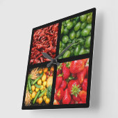 Foodie Wall 3 Vierkante Klok (Hoek)