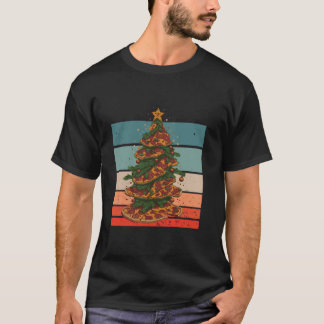 Foodies vieren kerstboom pizza slices holi t-shirt