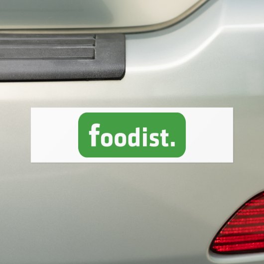 Foodist. Bumpersticker (Op auto)