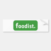 Foodist. Bumpersticker (Voorkant)