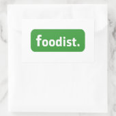 Foodist. Rechthoekige Sticker (Tas)