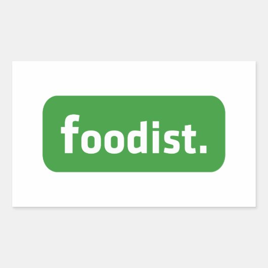 Foodist. Rechthoekige Sticker (Voorkant)