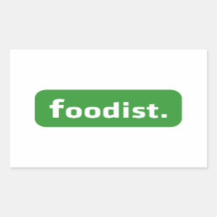 Foodist. Rechthoekige Sticker