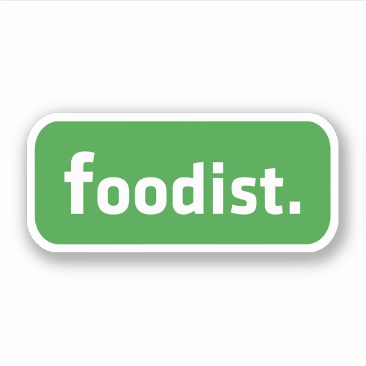Foodist. Sticker (Voorkant)