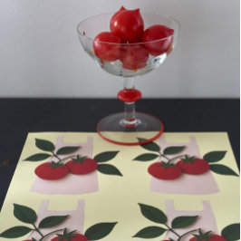 Foodliefhebbers van inpakpapier — Schorten en toma