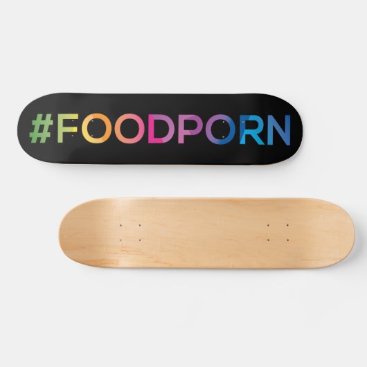 #FOODPORN zwart Skateboard (Horizontaal)