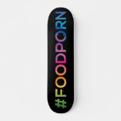 #FOODPORN zwart Skateboard (Voorkant)