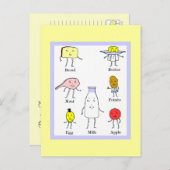  Foods Aangepaste Recept Kaart Briefkaart (Voorkant / Achterkant)