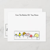  Foods Editable Kitchen Calling Card Notitiekaartje (Voorkant / Achterkant)