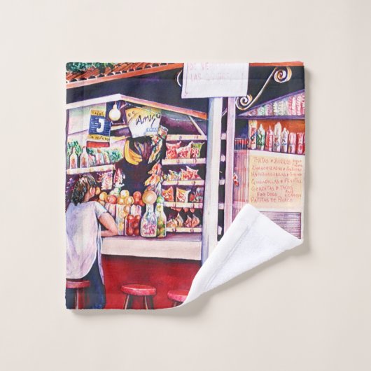 Foodstand, Mexico Bad Handdoek (Wasdoekje)
