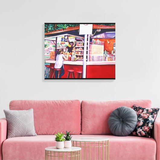 Foodstand, Mexico Canvas Afdruk (Insitu (Woonkamer))