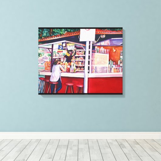 Foodstand, Mexico Canvas Afdruk (Insitu (Houten vloer))