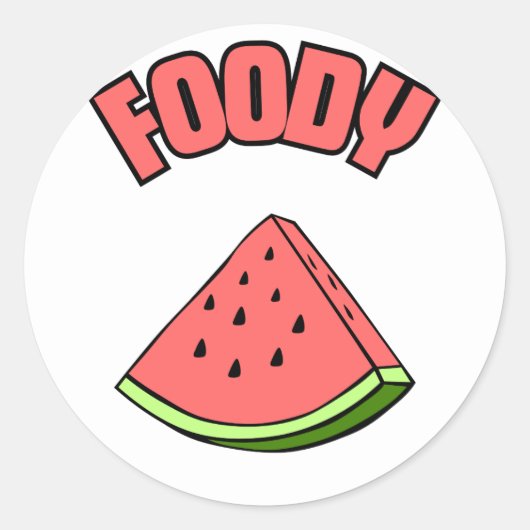Foody 2 ronde sticker (Voorkant)