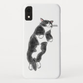 FooFooCat: Lazy Jumbo Tuxedo Cat Case-Mate iPhone Case (Achterkant)