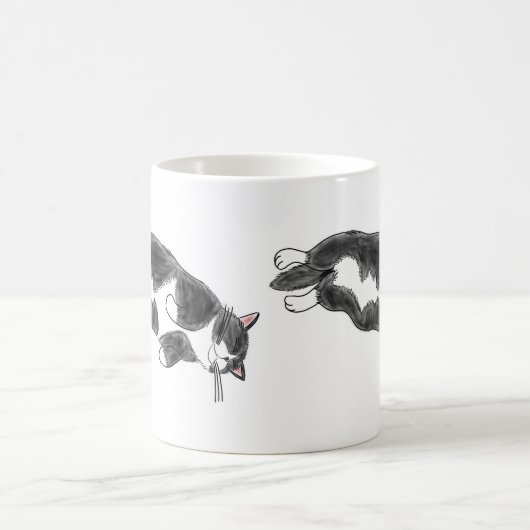 FooFooCat: Lazy Jumbo Tuxedo Cat Koffiemok (Center)