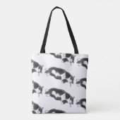 FooFooCat: Lazy Jumbo Tuxedo Cat Tote Bag (Achterkant)