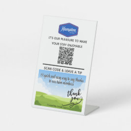 fooi hampton reclamebord met voetstuk