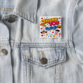 Fooi Vierkante Button 5,1 Cm (In situ)