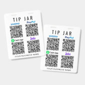 Fooienpotje Venmo PayPal CashApp Zelle QR Code Foo Badge (Voor- en achterkant)