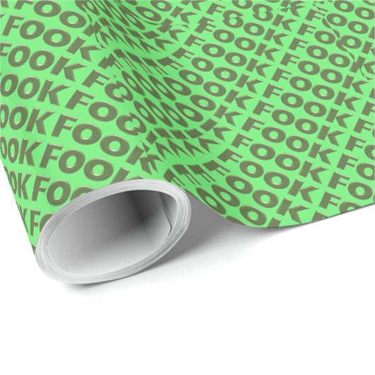 Fook groen glanzend inpakpapier (Rol Hoek)