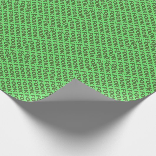 Fook groen mat inpakpapier (Hoek)