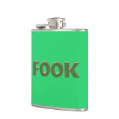 Fook groen omwikkelde kolf heupfles (Links)