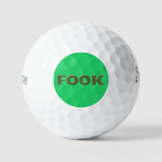 Fook groen Srixon Soft Feel golfballen 3 pk (Voorkant)