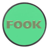 Fook groene hockey puck (Voorkant)